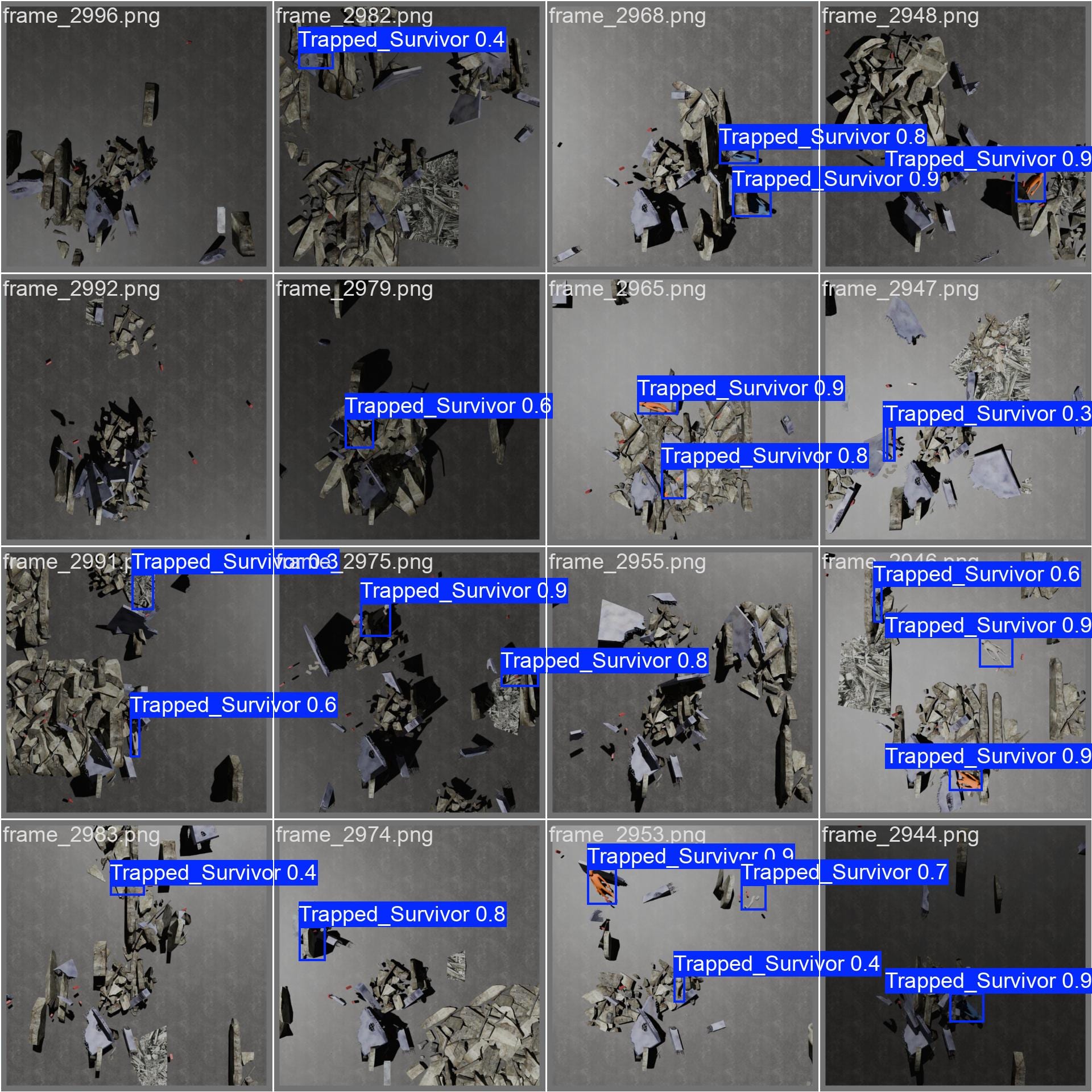 YOLOv8 detection predictions on a validation batch